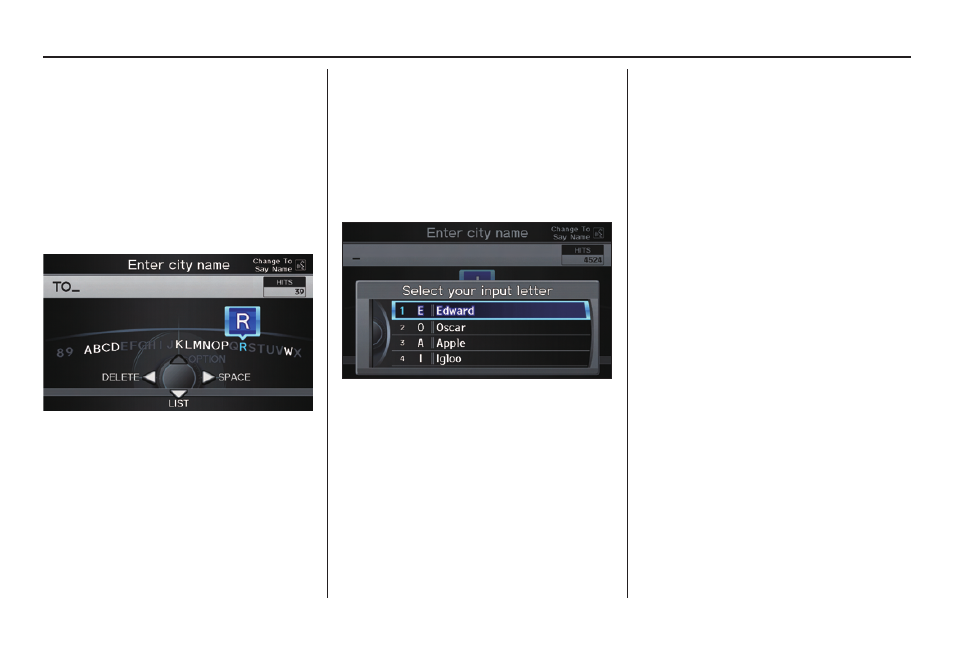 Entering a destination | Acura 2011 TL Navigation User Manual | Page 48 / 175