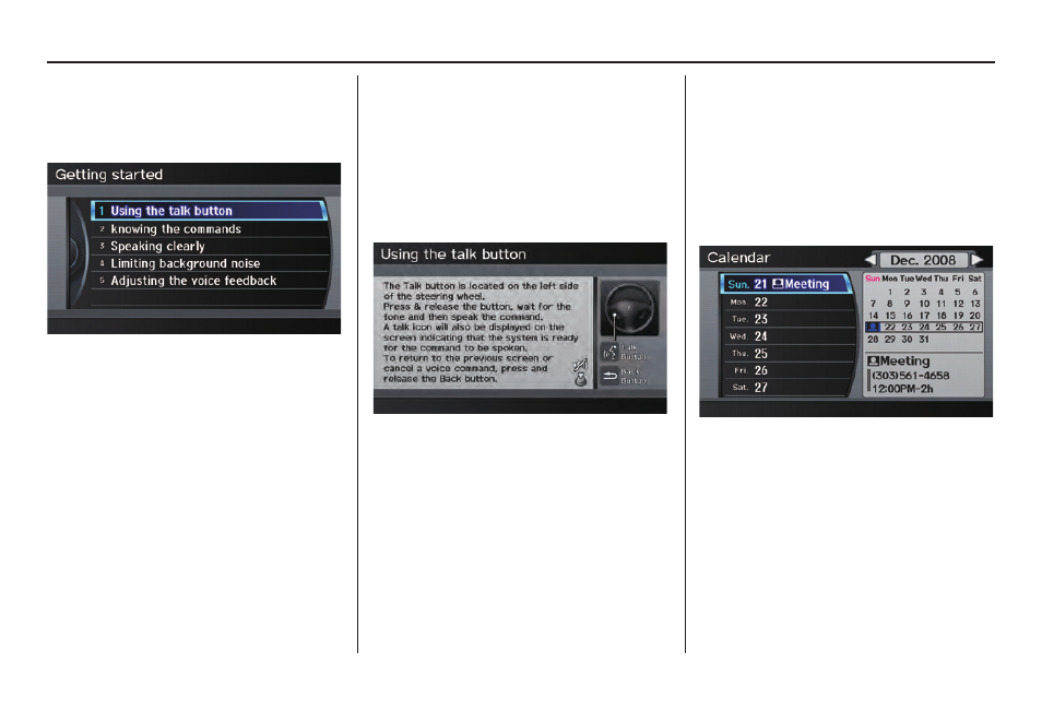 Information features | Acura 2011 TL Navigation User Manual | Page 86 / 175