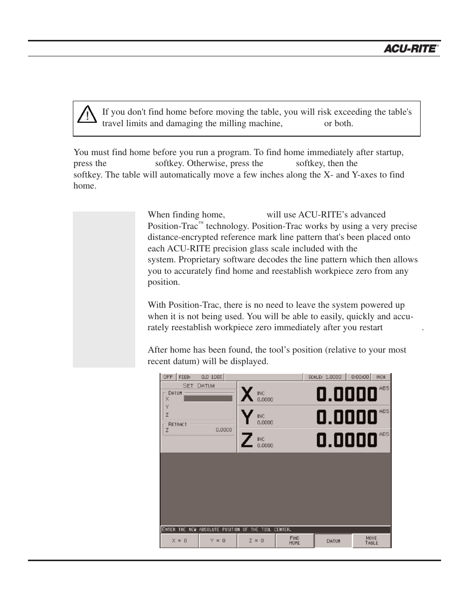 Operation manual | ACU-RITE MILLPWR 2 Axes User Manual | Page 19 / 225