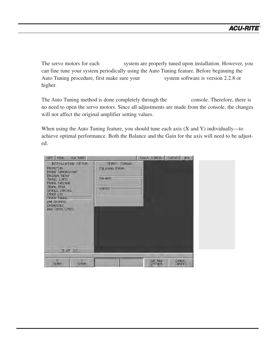 Setup, Operation manual | ACU-RITE MILLPWR 2 Axes User Manual | Page 193 / 225
