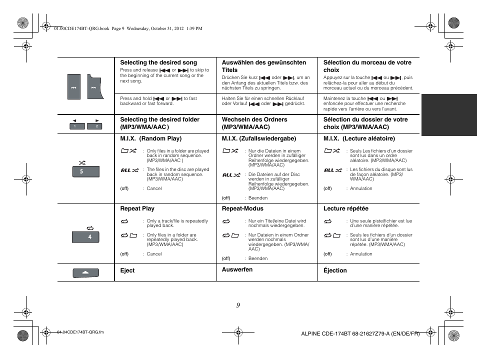 Alpine CDE-173BT User Manual | Page 11 / 96