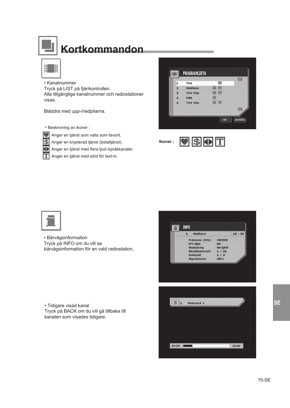 Kortkommandon | Alpine TUE-T150DV User Manual | Page 113 / 140
