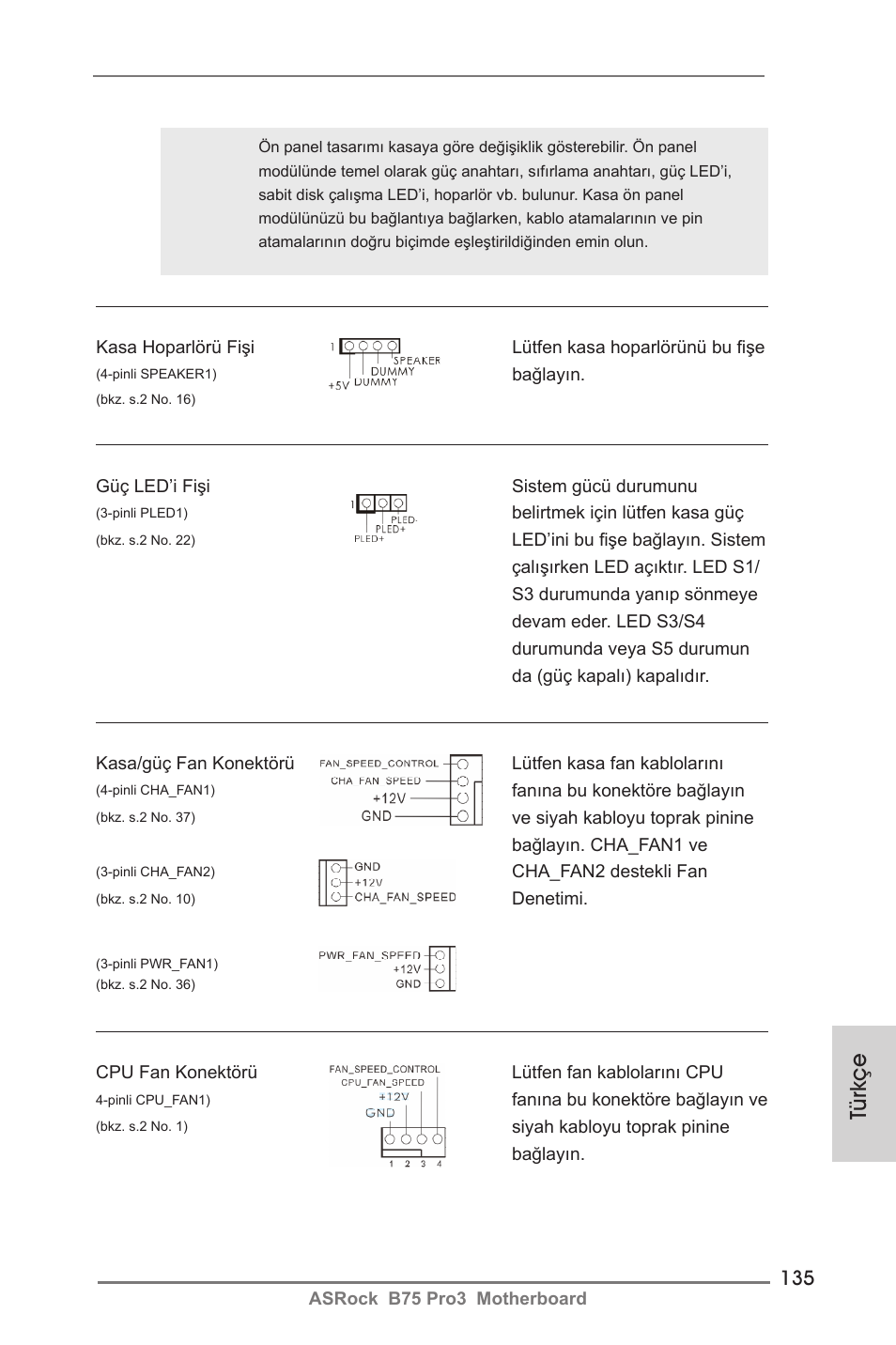Türkçe | ASRock B75 Pro3 User Manual | Page 135 / 205