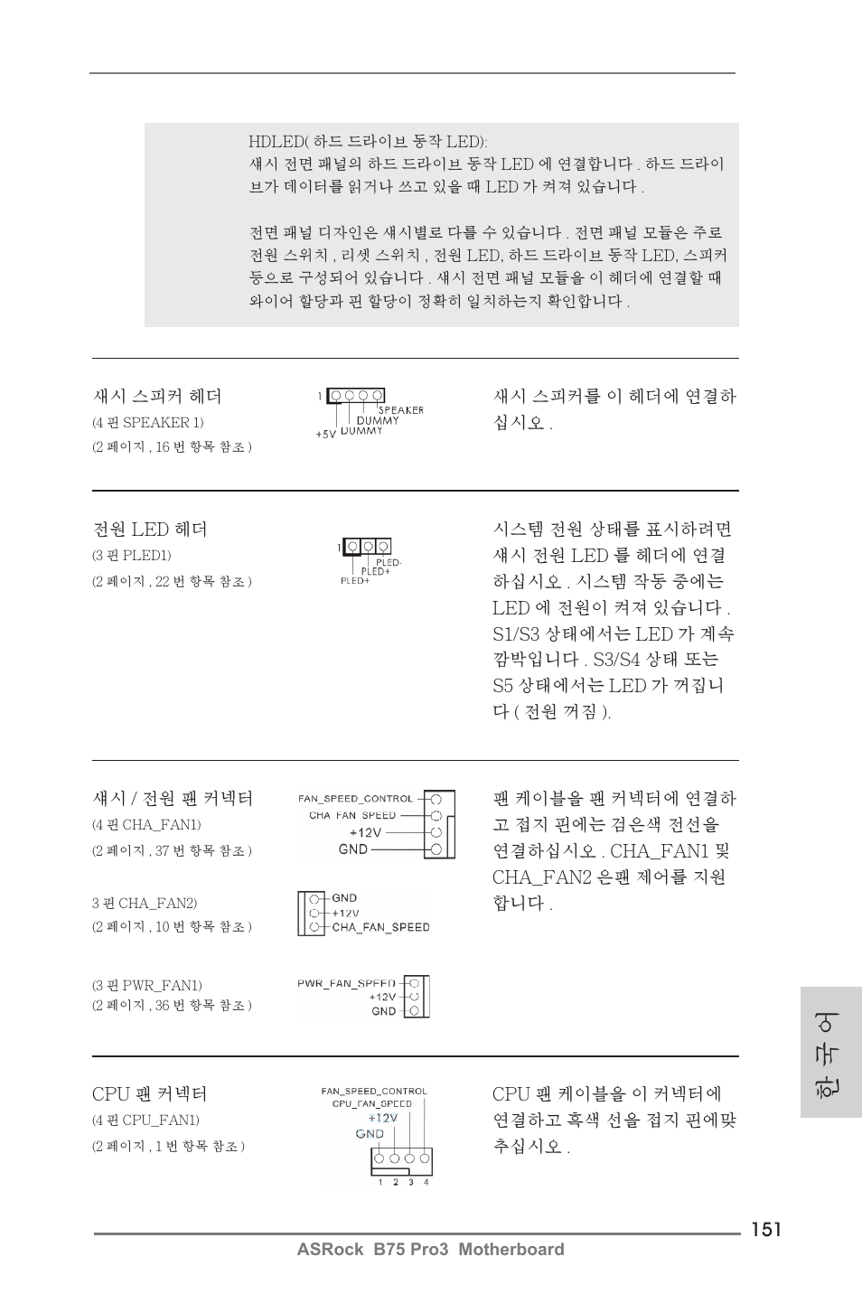 한 국 어 | ASRock B75 Pro3 User Manual | Page 151 / 205