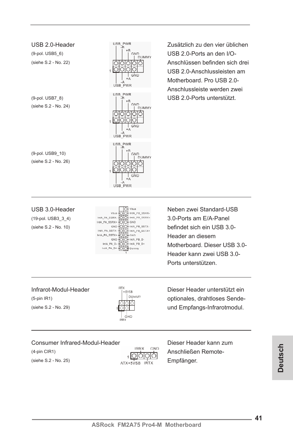 Deutsch | ASRock FM2A75 Pro4-M User Manual | Page 41 / 164