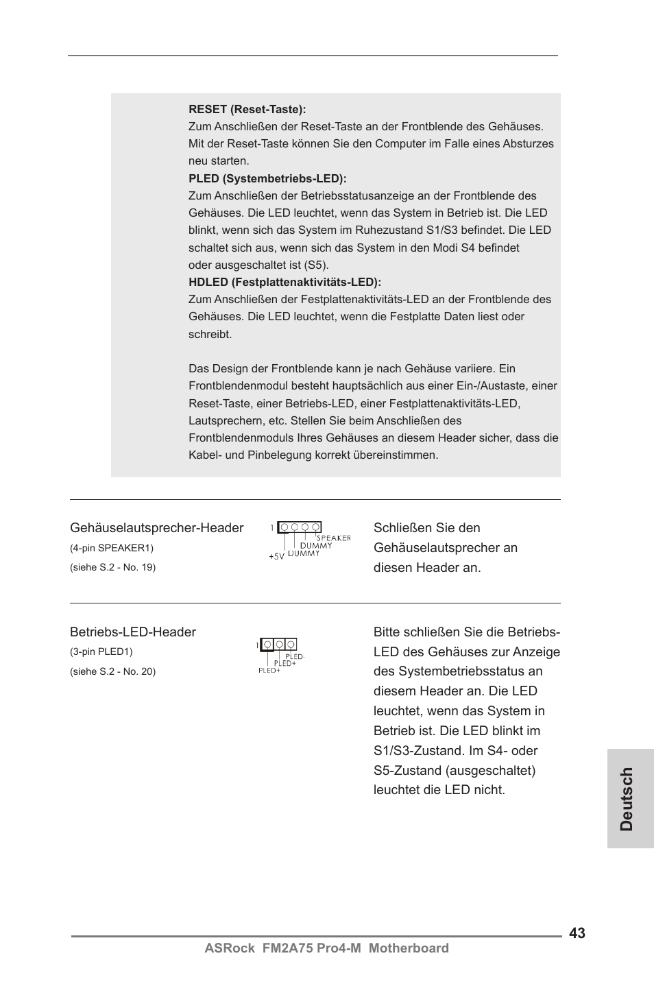 Deutsch | ASRock FM2A75 Pro4-M User Manual | Page 43 / 164
