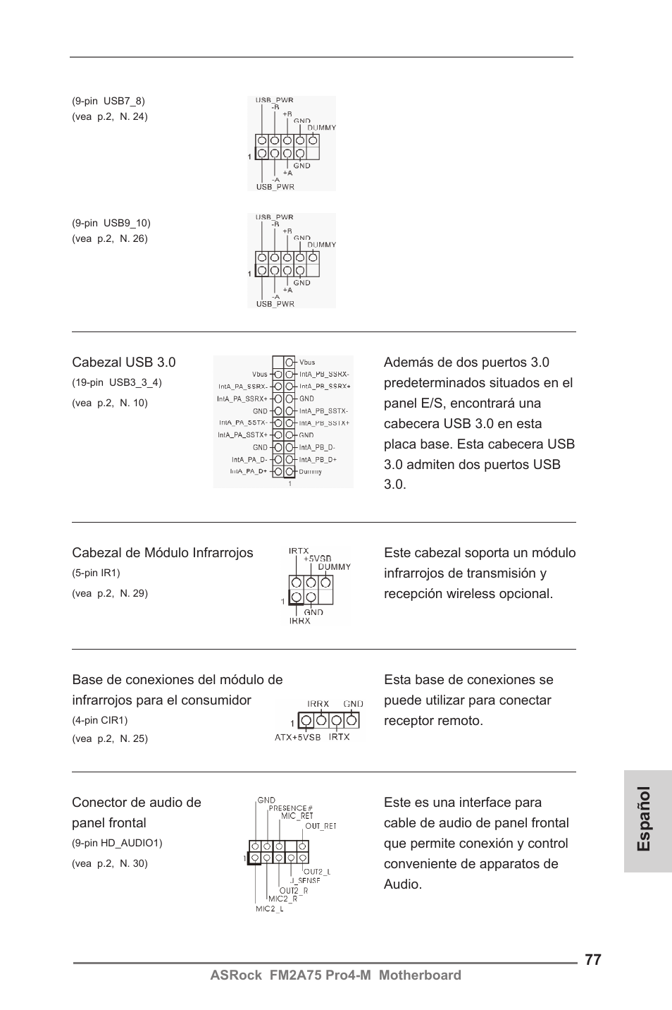 Español | ASRock FM2A75 Pro4-M User Manual | Page 77 / 164