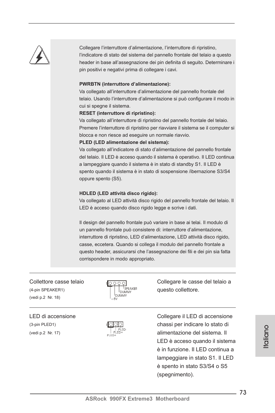 Italiano | ASRock 990FX Extreme3 User Manual | Page 73 / 182