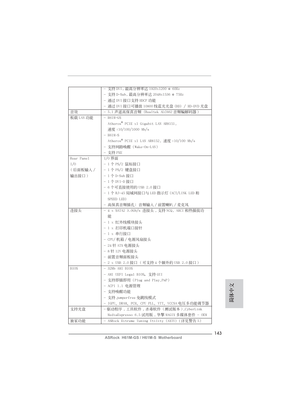 簡體中文 | ASRock H61M-S User Manual | Page 143 / 162