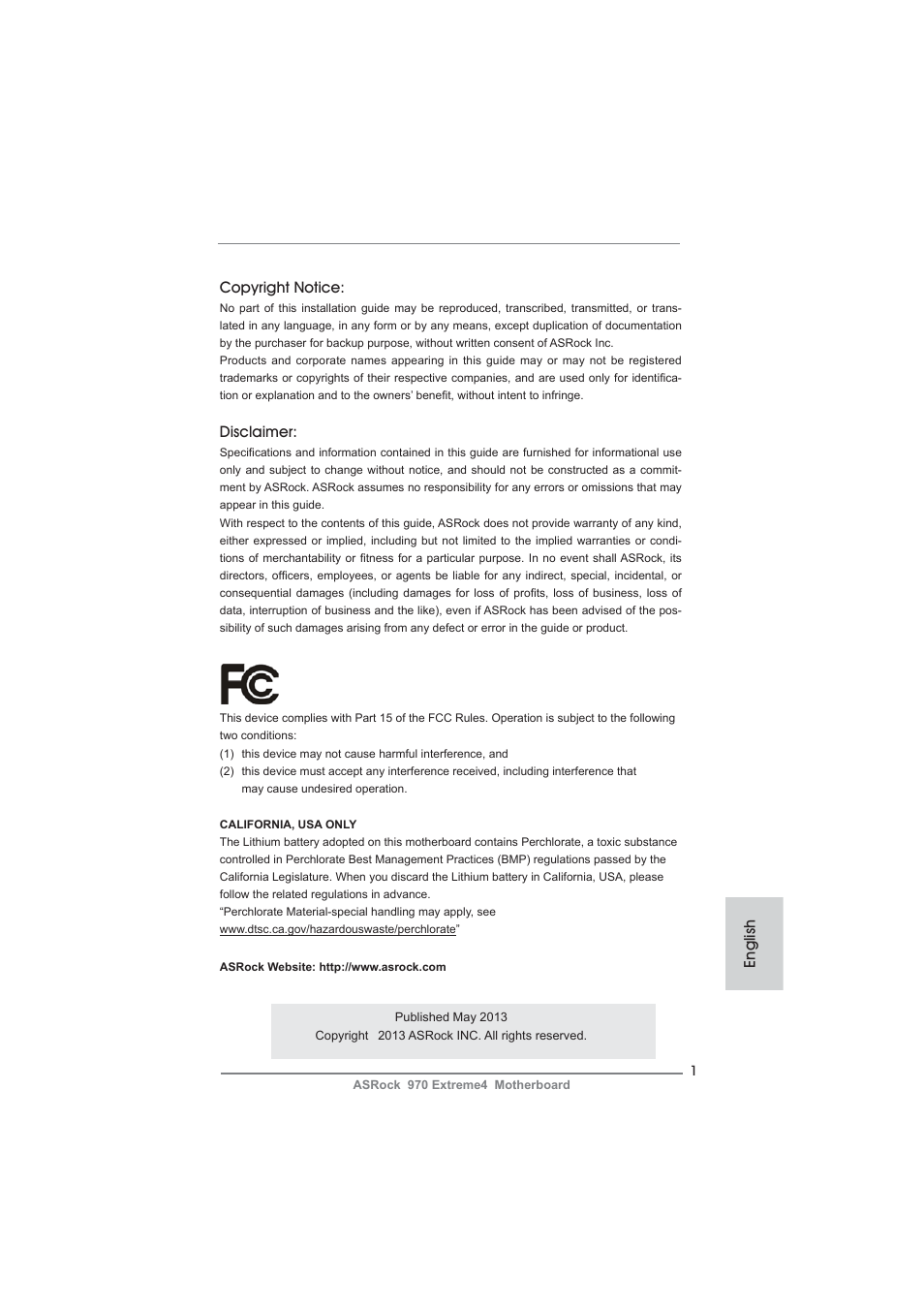 ASRock 970 Extreme4 User Manual | 283 pages