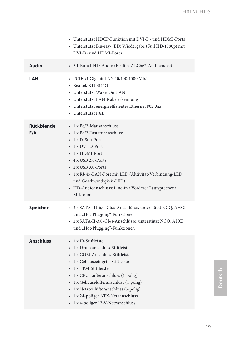 H81m-hds, Deutsch | ASRock H81M-HDS User Manual | Page 21 / 57