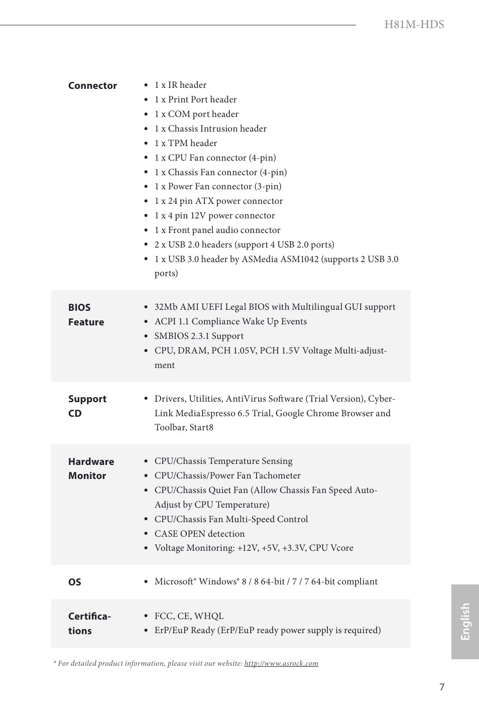 H81m-hds, English | ASRock H81M-HDS User Manual | Page 9 / 57