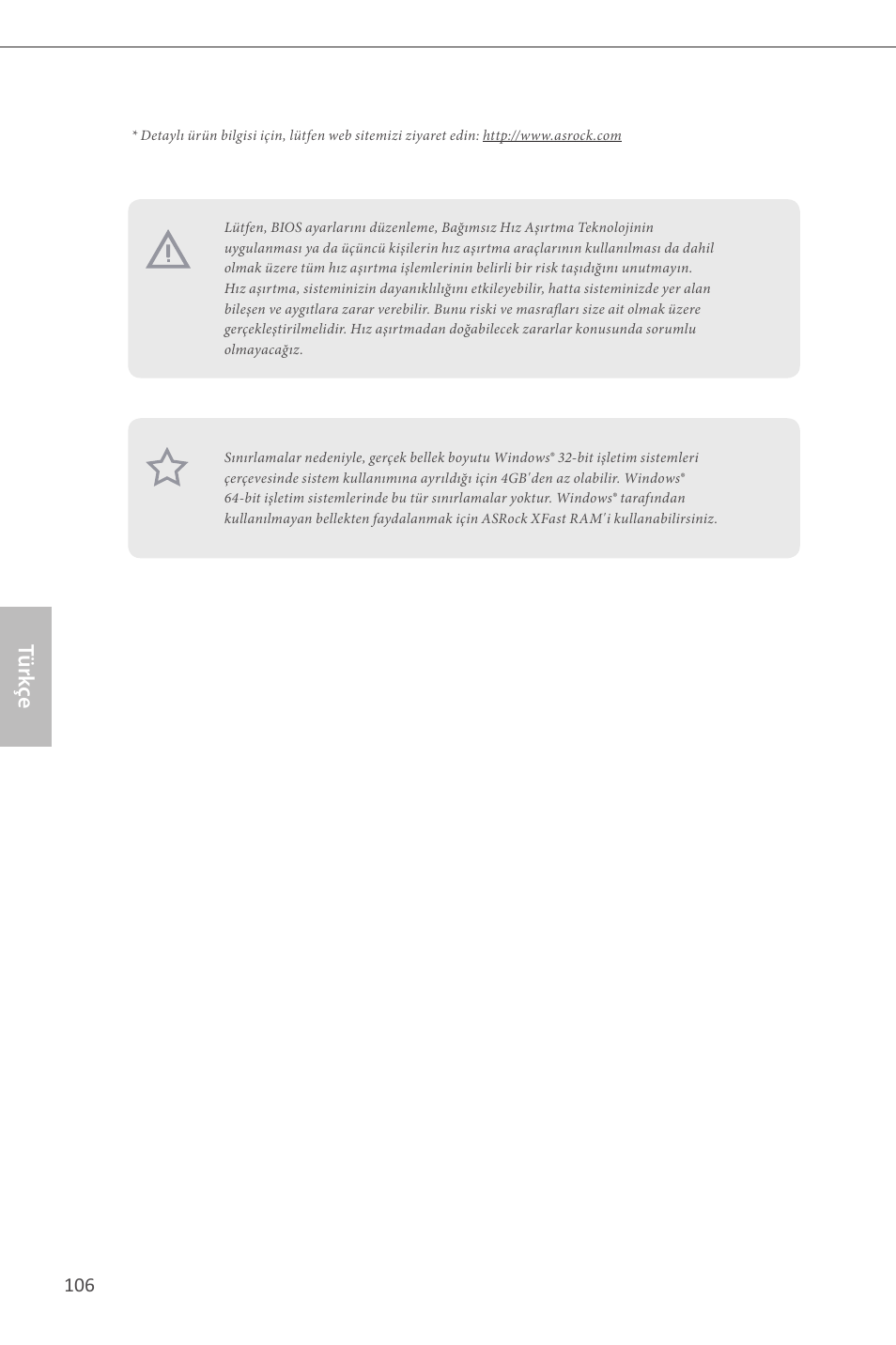 Türk çe | ASRock Z87 Extreme4__TB4 User Manual | Page 108 / 175