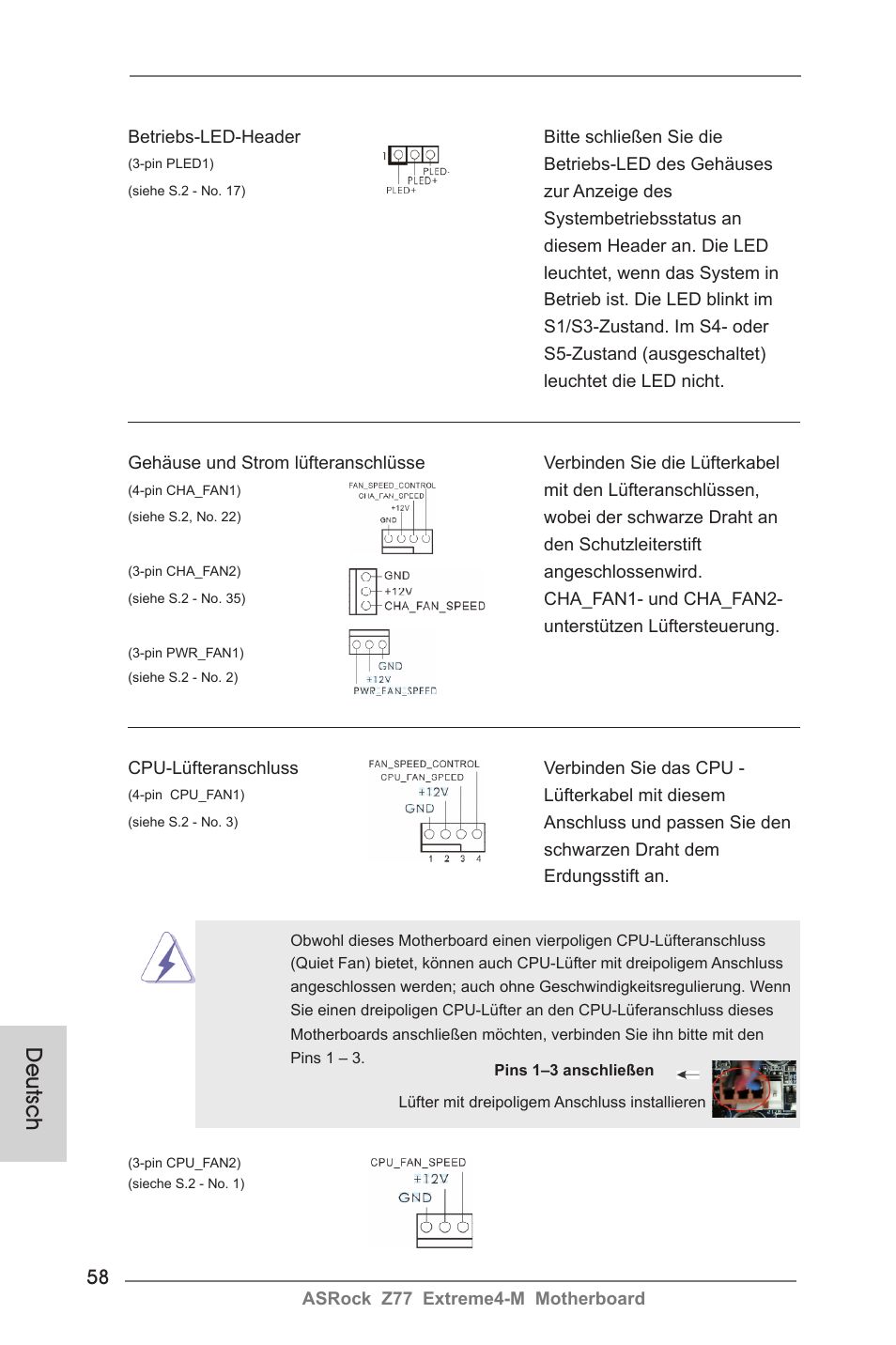 Deutsch | ASRock Z77 Extreme4-M User Manual | Page 58 / 237