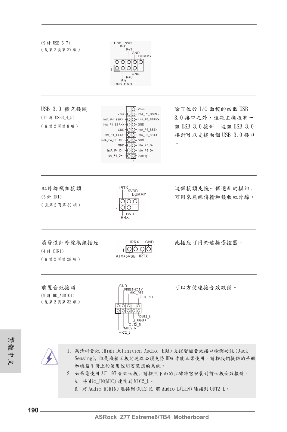 繁體中文 | ASRock Z77 Extreme6__TB4 User Manual | Page 190 / 206