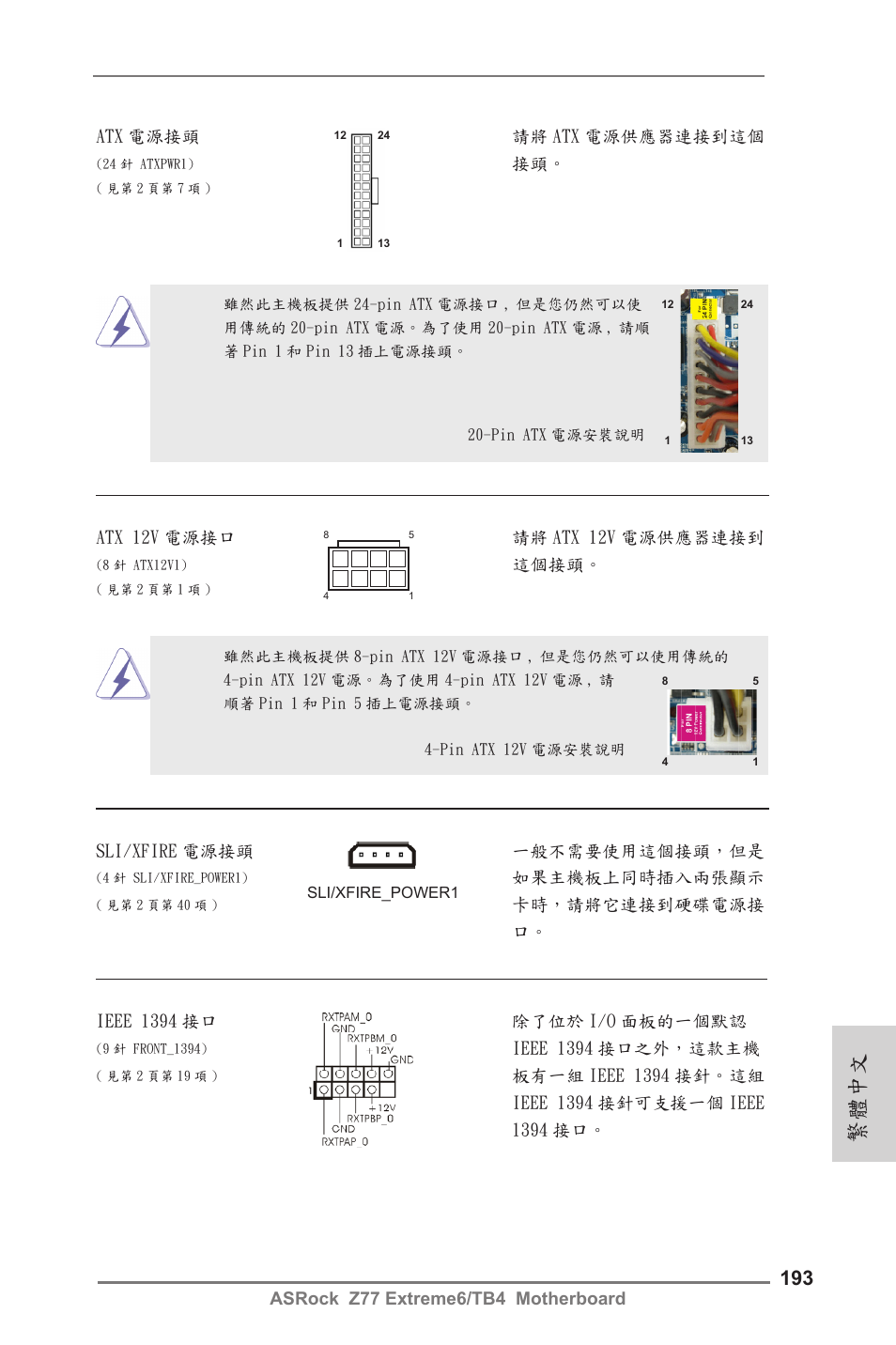 繁體中文 | ASRock Z77 Extreme6__TB4 User Manual | Page 193 / 206