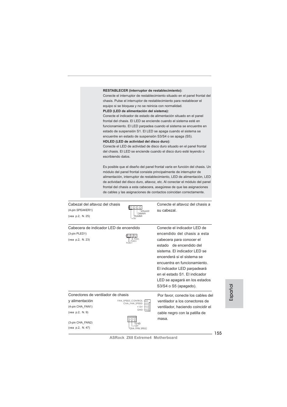 Español | ASRock Z68 Extreme4 User Manual | Page 155 / 322