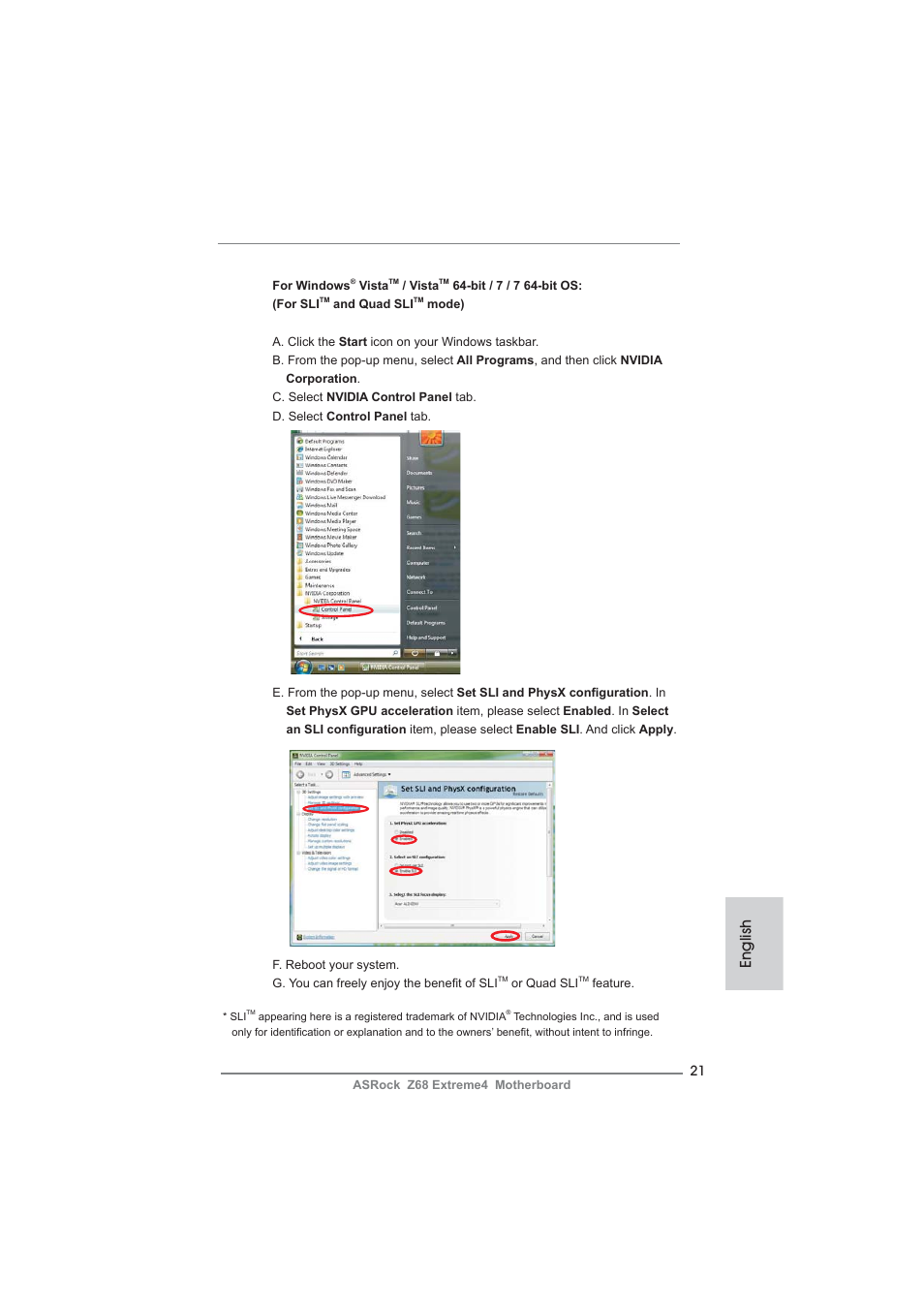 English | ASRock Z68 Extreme4 User Manual | Page 21 / 322