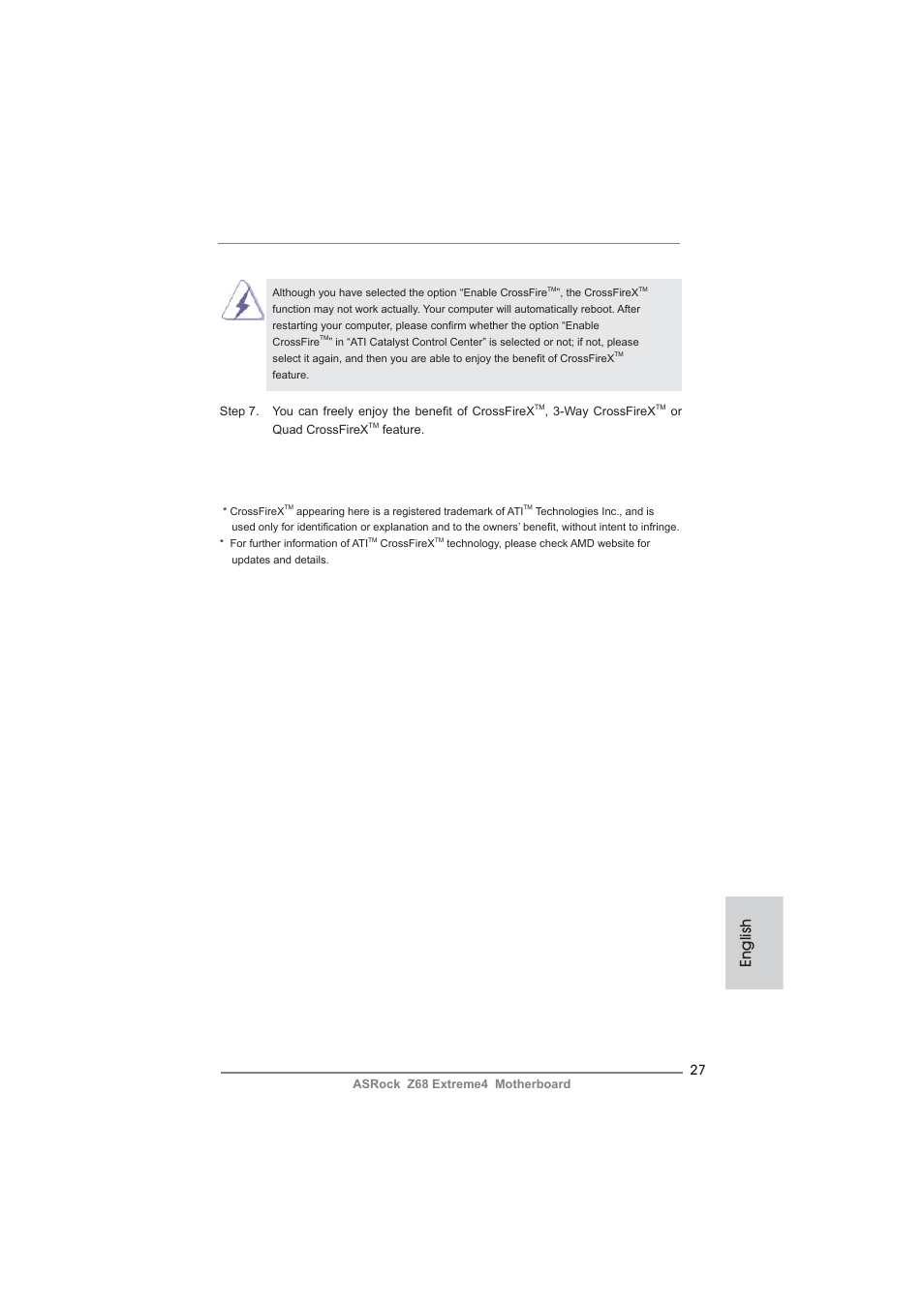 English | ASRock Z68 Extreme4 User Manual | Page 27 / 322