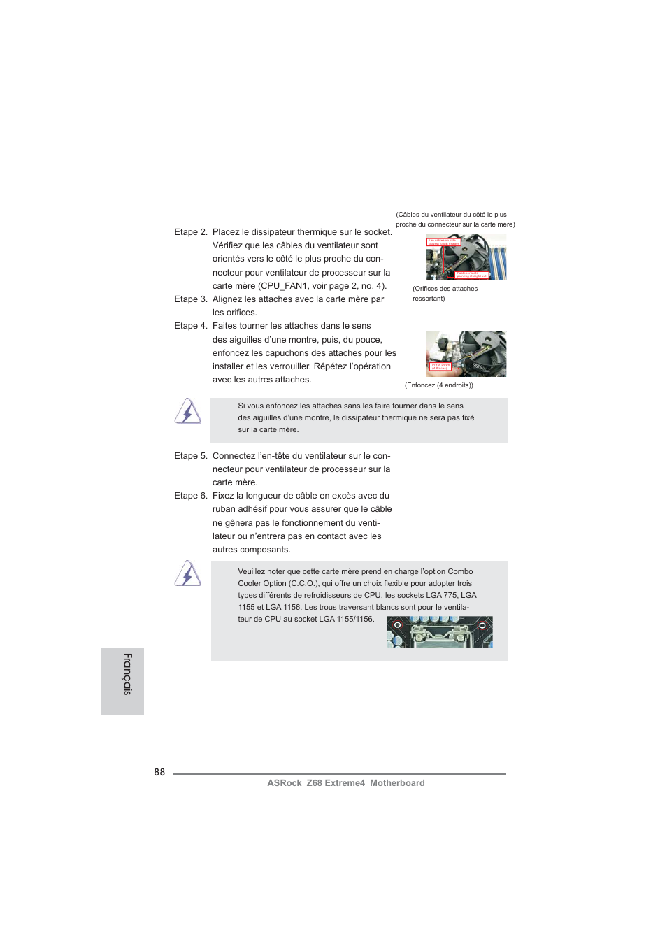 Français | ASRock Z68 Extreme4 User Manual | Page 88 / 322