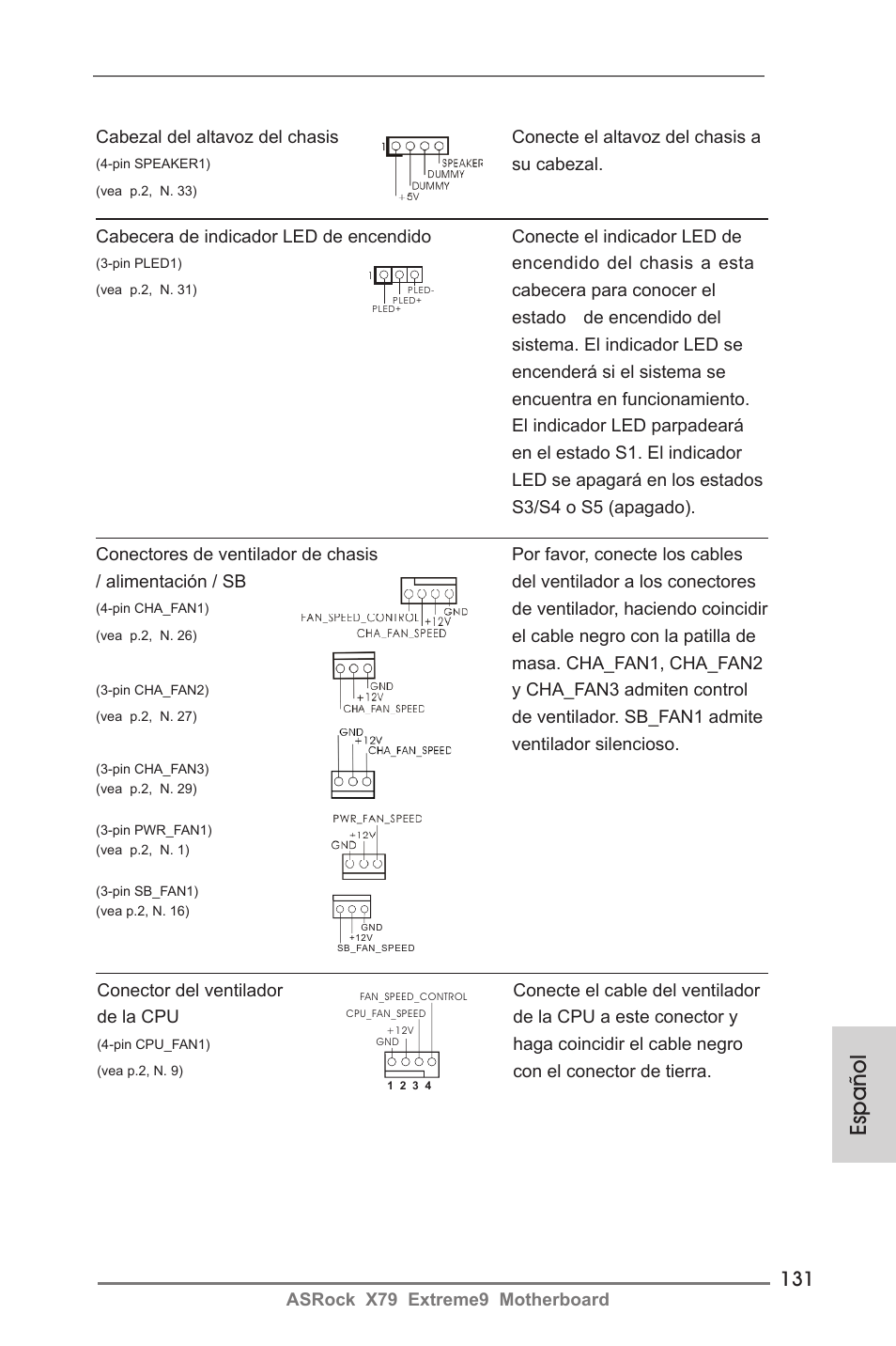 Español | ASRock X79 Extreme9 User Manual | Page 131 / 246