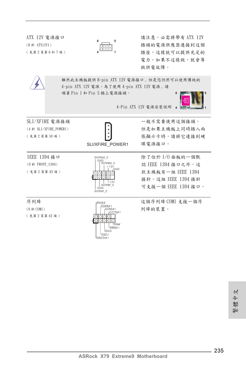 繁體中文 | ASRock X79 Extreme9 User Manual | Page 235 / 246