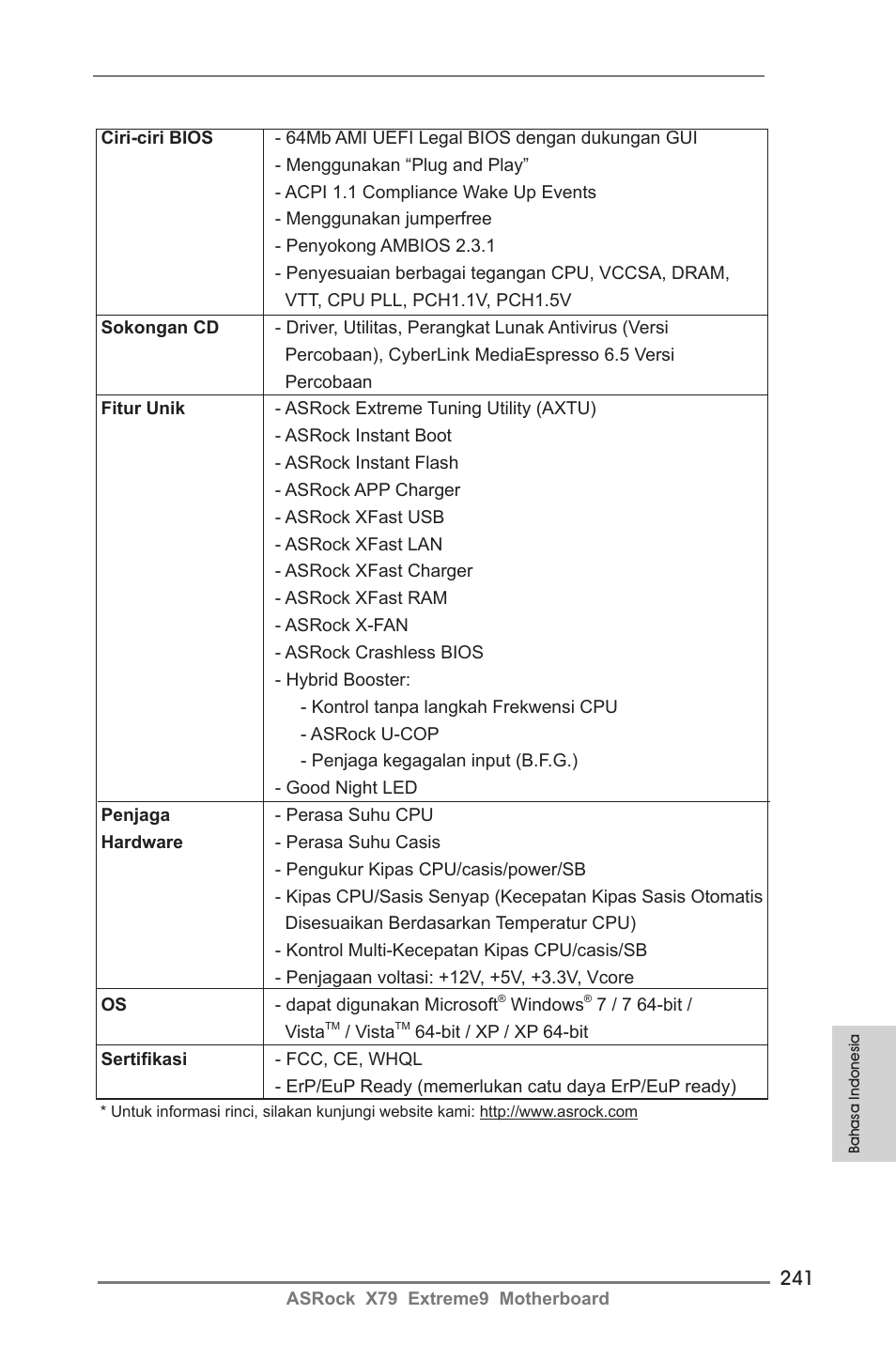 ASRock X79 Extreme9 User Manual | Page 241 / 246