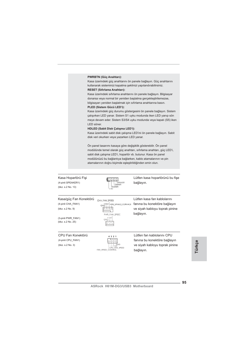 Türkçe | ASRock H61M-DG3__USB3 User Manual | Page 95 / 138