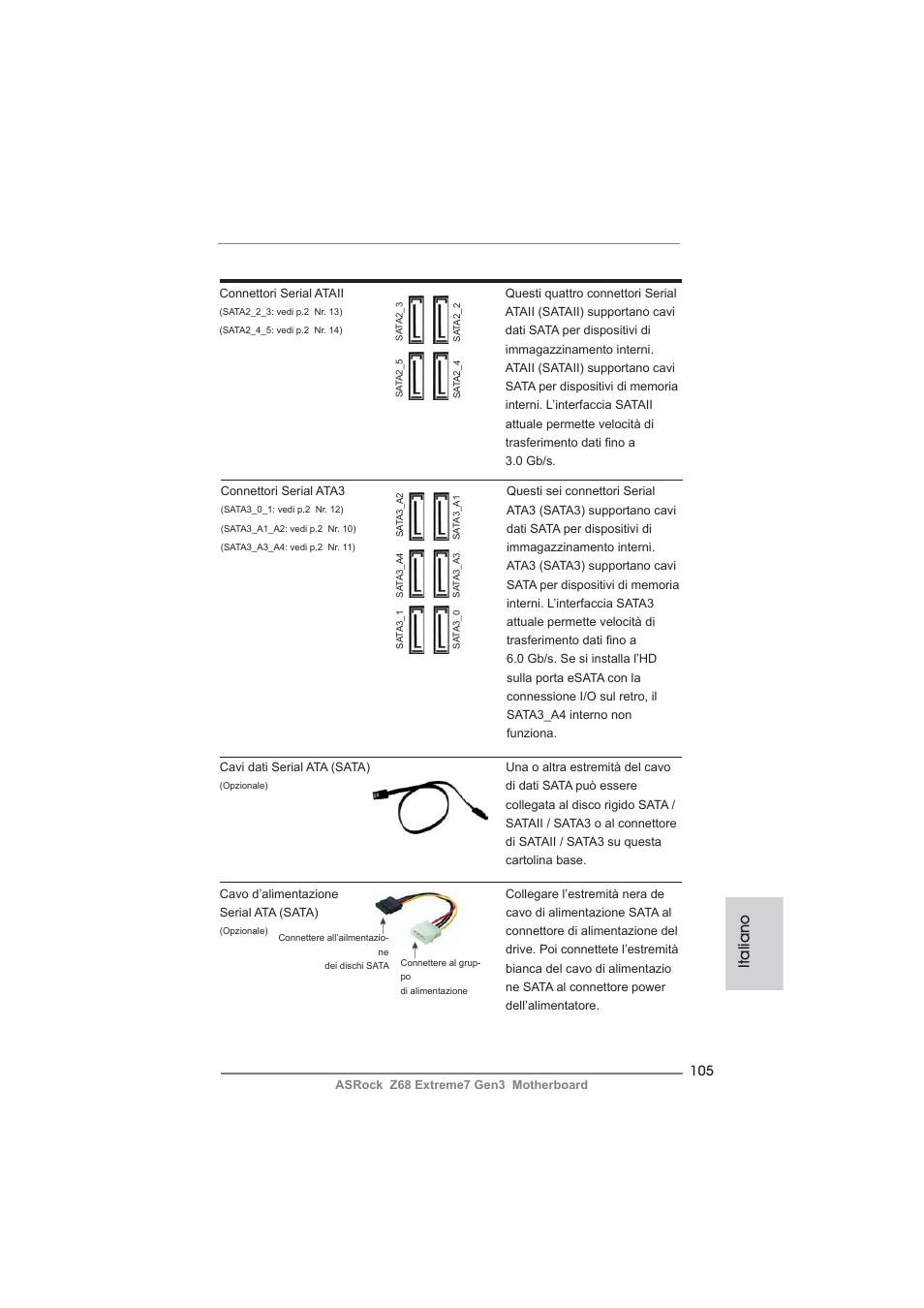 Italiano | ASRock Z68 Extreme7 Gen3 User Manual | Page 105 / 249
