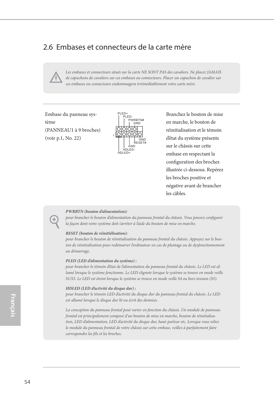 6 embases et connecteurs de la carte mère, Z87 extreme9/ac, Fr ançais français | ASRock Z87 Extreme9__ac User Manual | Page 56 / 193