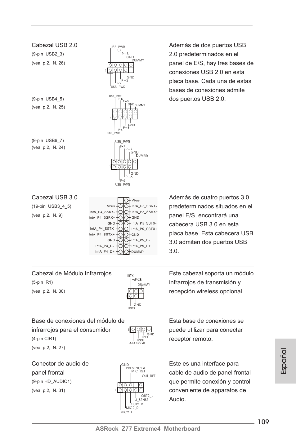 Español | ASRock Z77 Extreme4 User Manual | Page 109 / 221