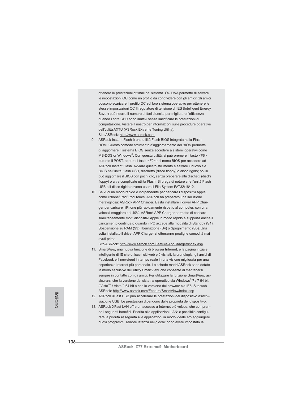 Italiano | ASRock Z77 Extreme9 User Manual | Page 106 / 248