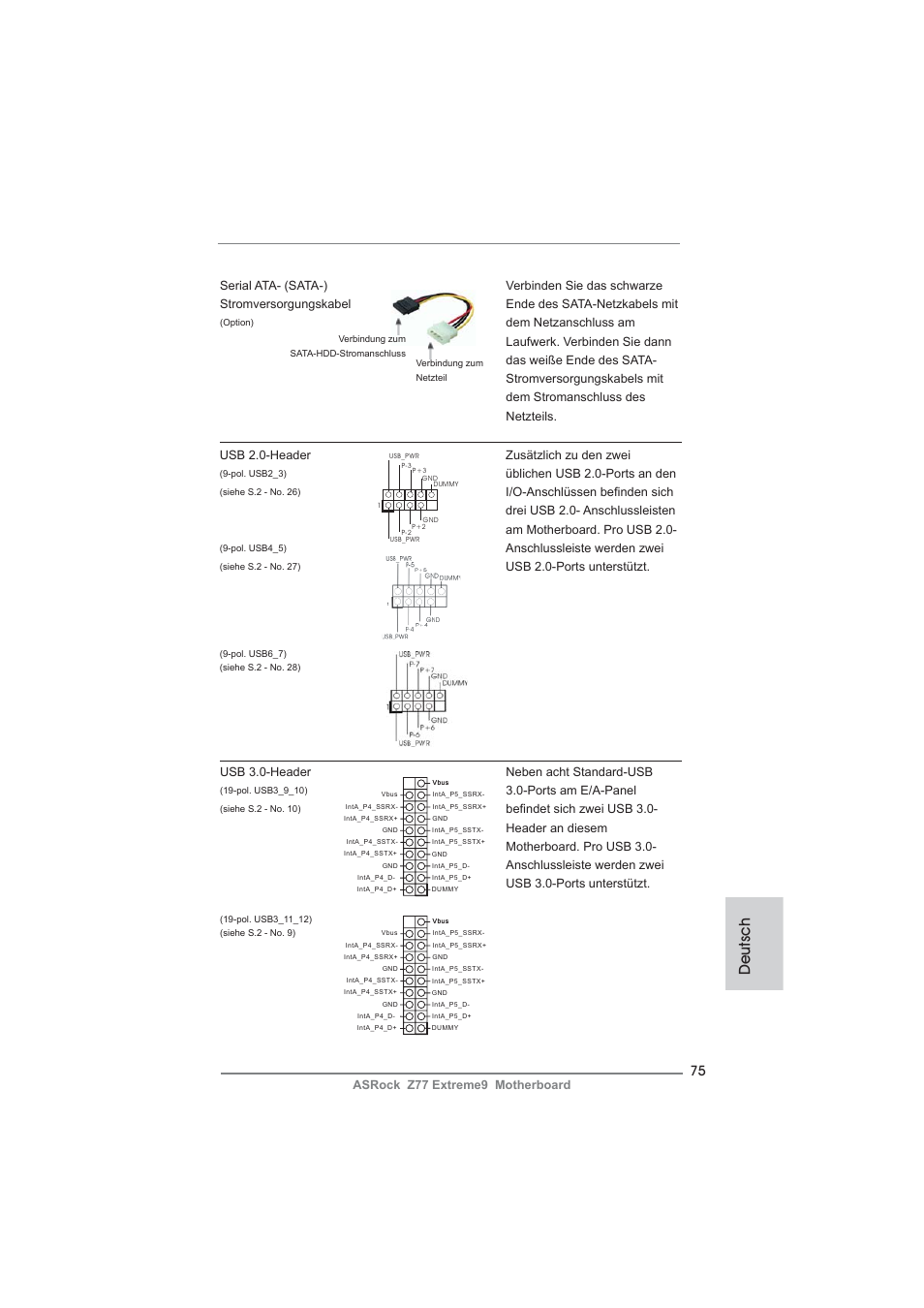 Deutsch | ASRock Z77 Extreme9 User Manual | Page 75 / 248