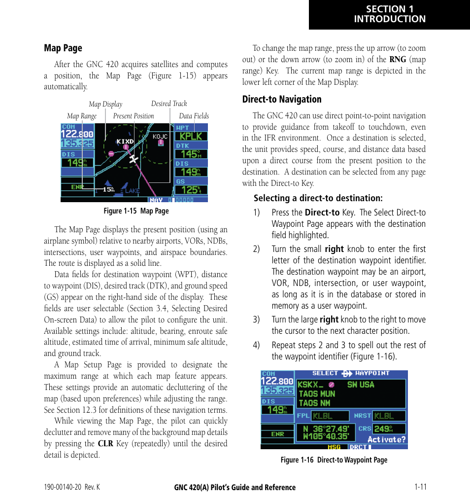 Garmin GNC 420 User Manual | Page 19 / 258