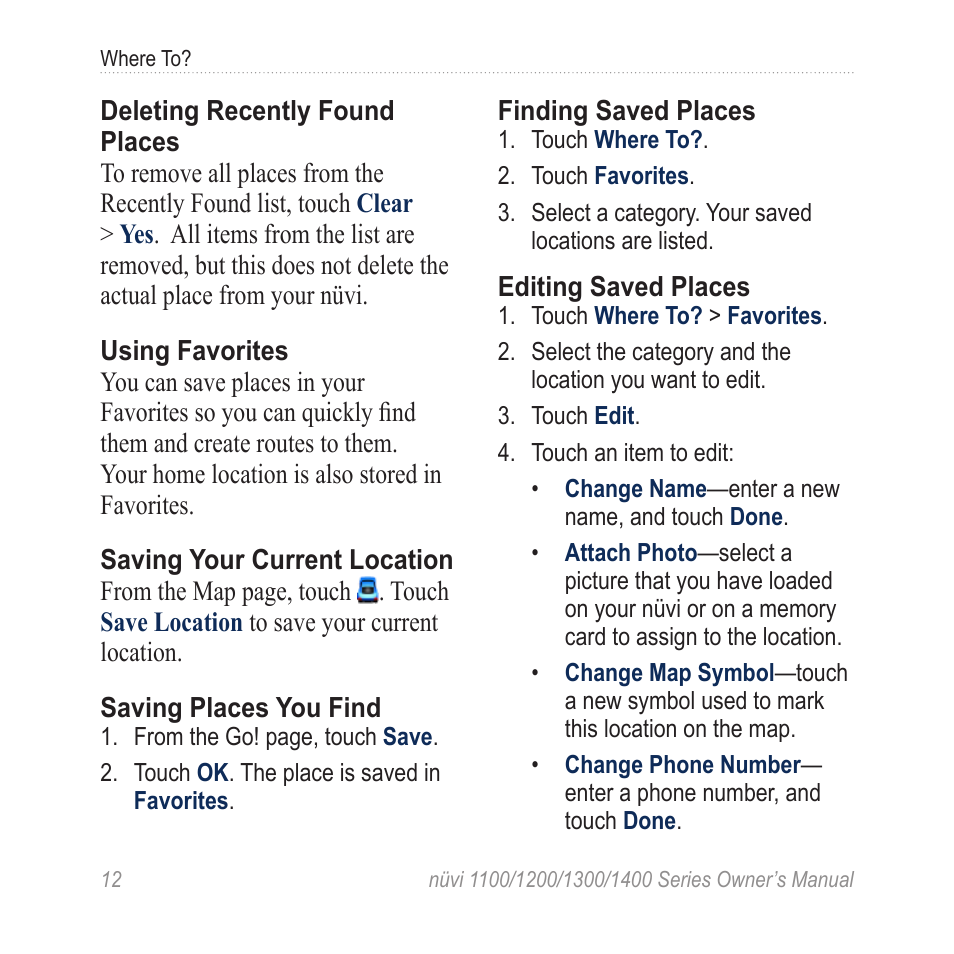 Garmin nuvi 1300 User Manual | Page 18 / 72