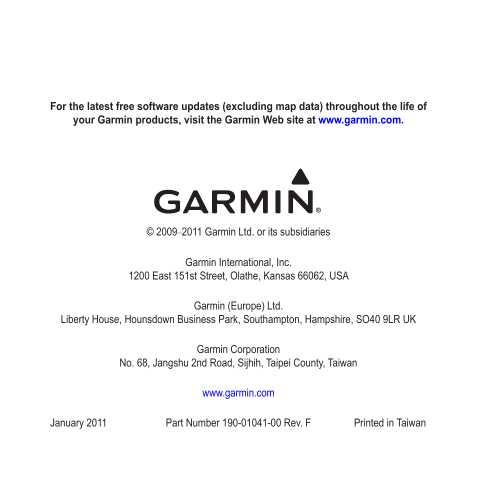 Garmin nuvi 1300 User Manual | Page 72 / 72