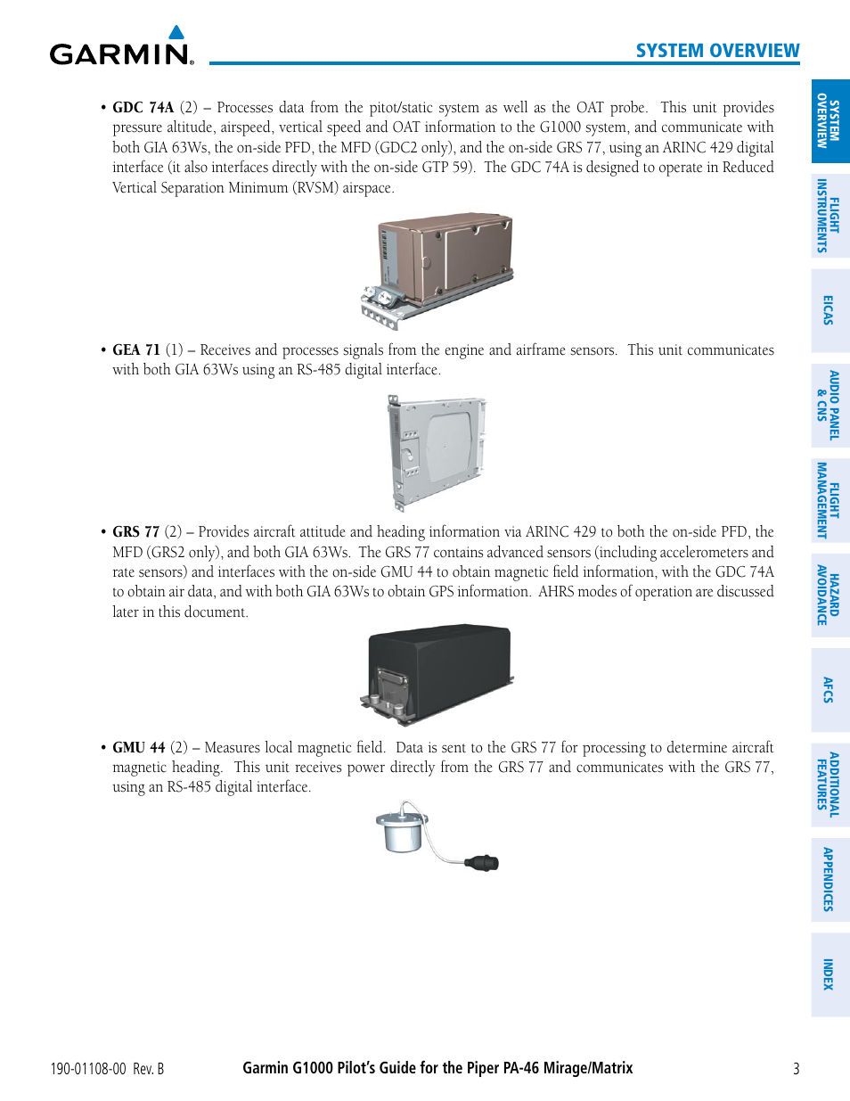 System overview | Garmin G1000 Piper PA-46 Matrix User Manual | Page 17 / 600