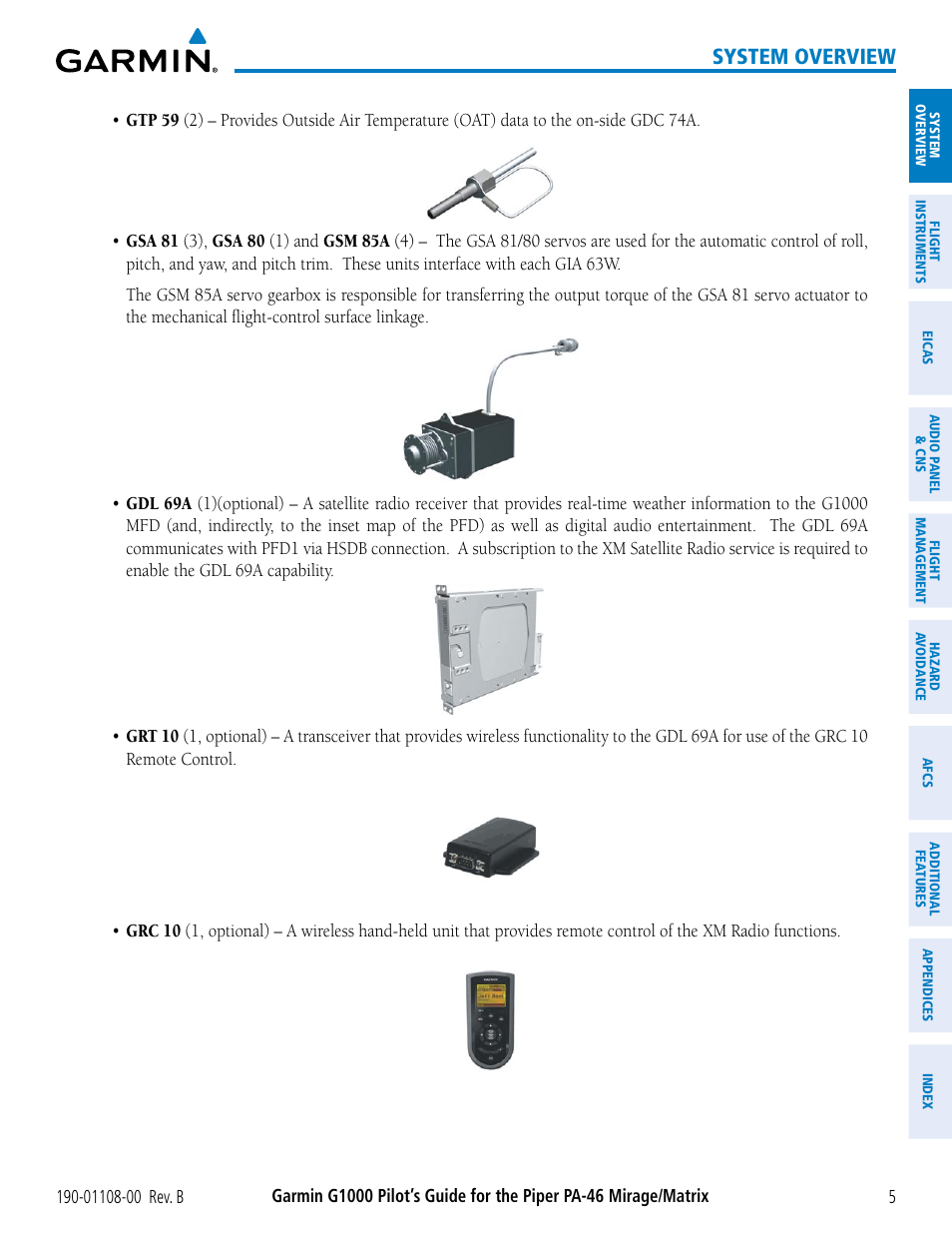 System overview | Garmin G1000 Piper PA-46 Matrix User Manual | Page 19 / 600