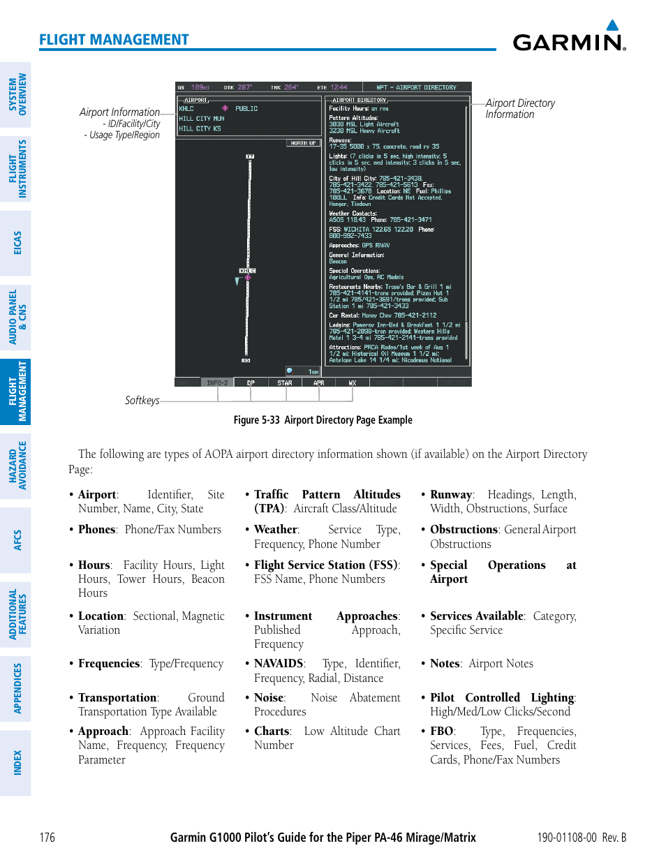 Flight management | Garmin G1000 Piper PA-46 Matrix User Manual | Page 190 / 600