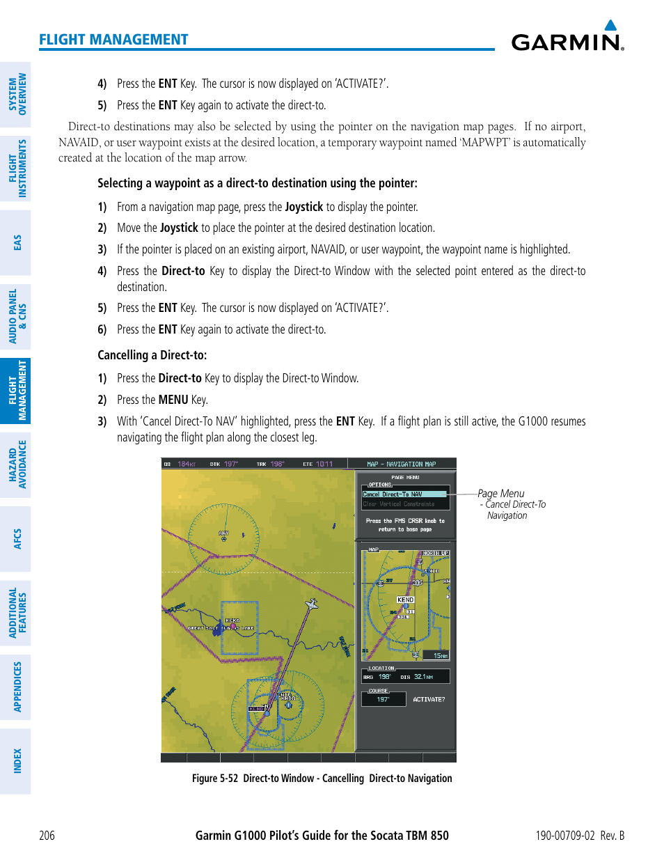 Flight management | Garmin G1000 Socata TBM 850 User Manual | Page 220 / 600