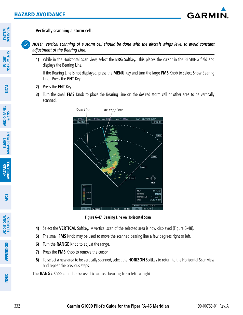 Hazard avoidance | Garmin G1000 Piper PA-46 Meridian User Manual | Page 346 / 572
