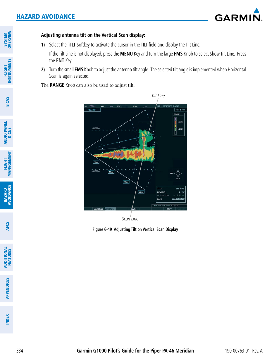 Hazard avoidance | Garmin G1000 Piper PA-46 Meridian User Manual | Page 348 / 572