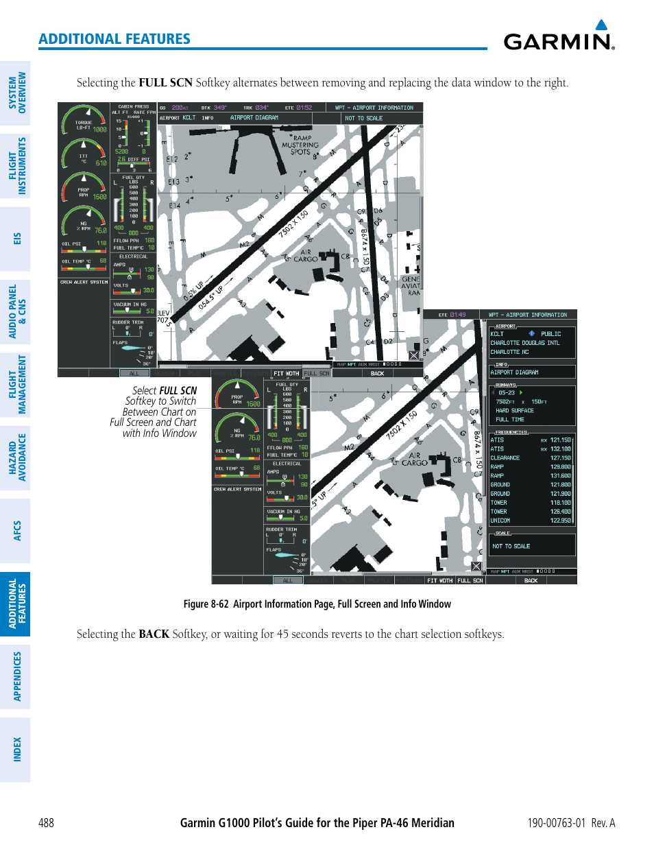Additional features | Garmin G1000 Piper PA-46 Meridian User Manual | Page 502 / 572
