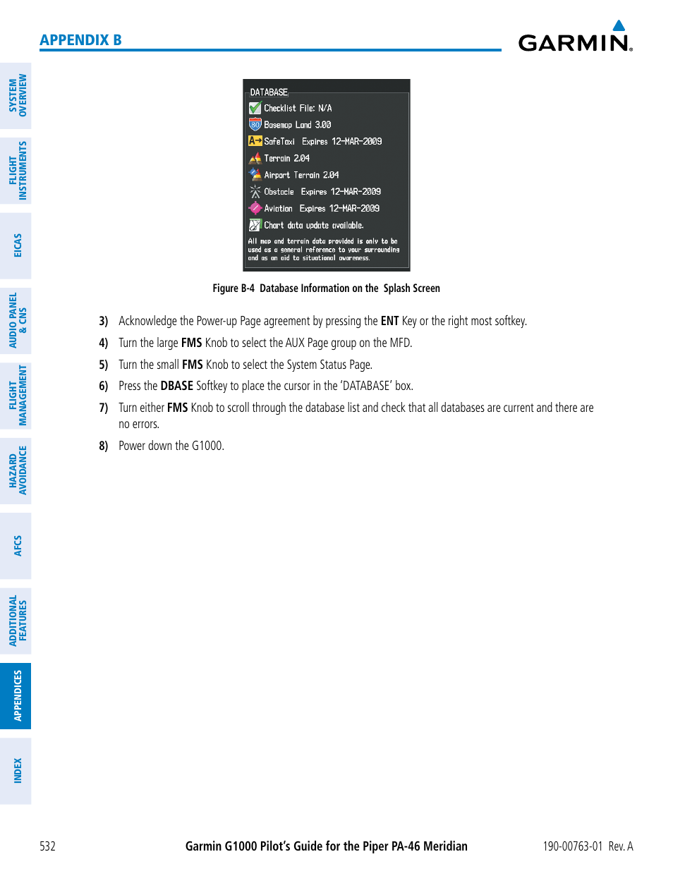 Appendix b | Garmin G1000 Piper PA-46 Meridian User Manual | Page 546 / 572
