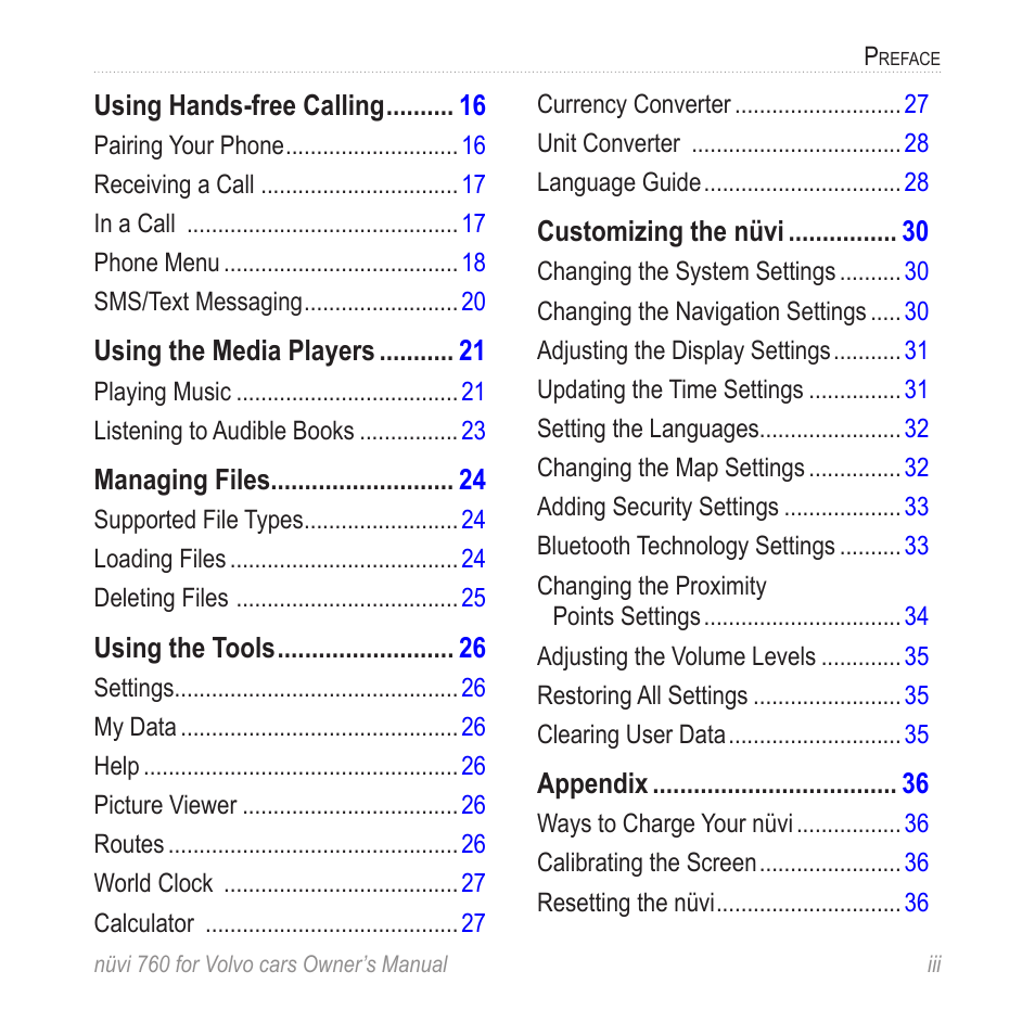 Garmin nuvi 760 for Volvo cars User Manual | Page 5 / 56