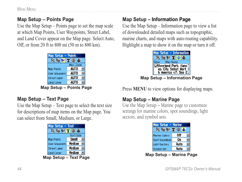 Garmin GPSMAP 76CSx User Manual | Page 50 / 64