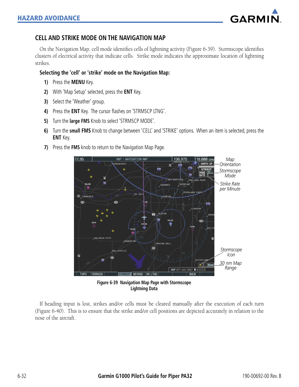 Garmin G1000 Piper PA32 User Manual | Page 312 / 450