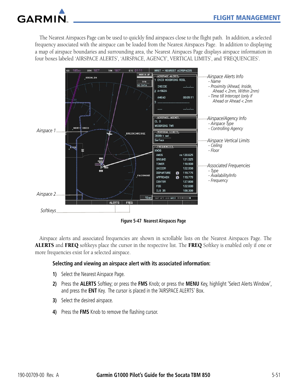 Flight management | Garmin G1000 Socata TBM 850 User Manual | Page 203 / 542