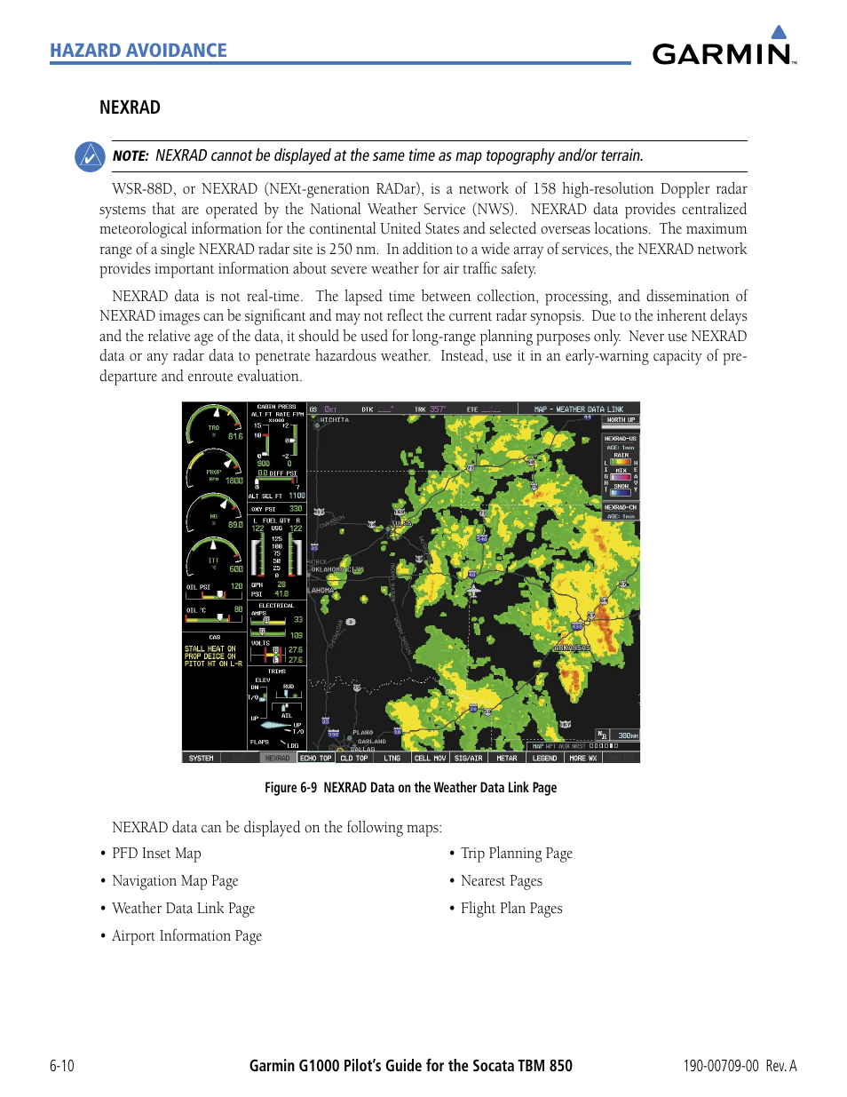 Garmin G1000 Socata TBM 850 User Manual | Page 310 / 542