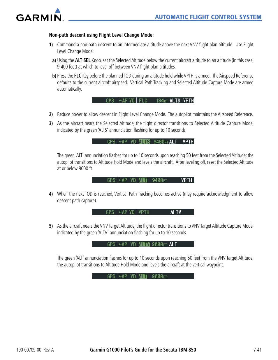 Garmin G1000 Socata TBM 850 User Manual | Page 425 / 542